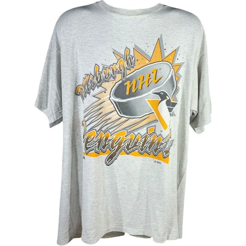 Vintage Pittsburgh Penguins Hockey Puck Trench Tee 90s