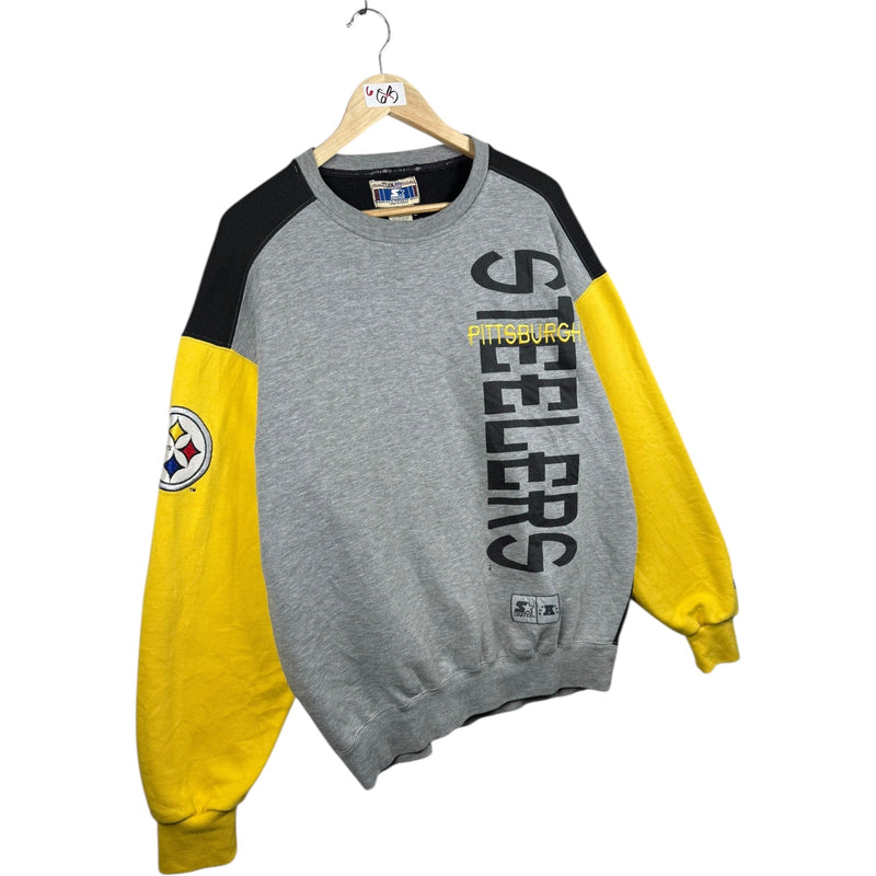 Vintage Starter Pittsburgh Steelers NFL Colorblock Crewneck