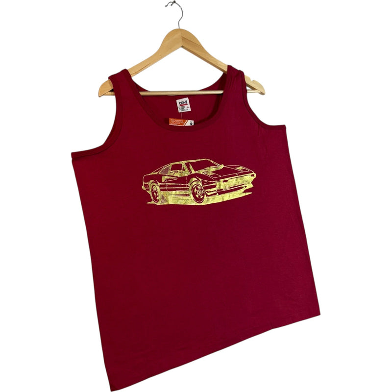 Vintage Ferrari 308/328 Illustration Tank Top 80s