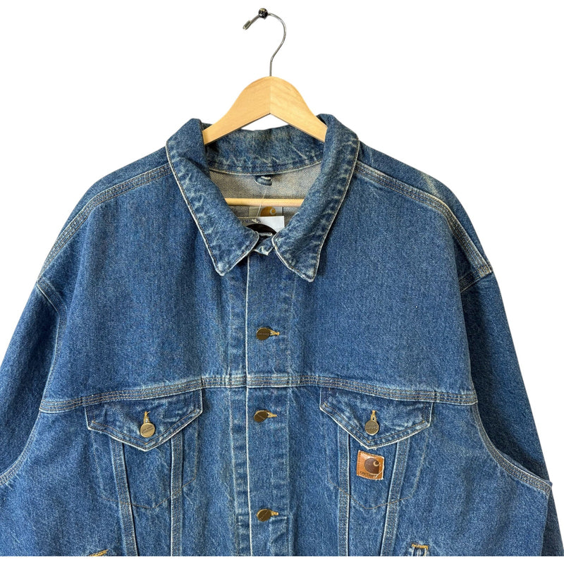 Vintage Carhartt J12 DST Button Up Denim Jacket