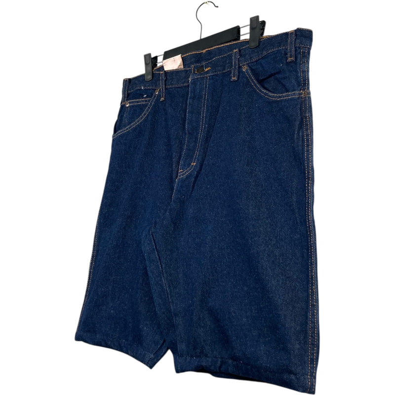 Vintage Dickies Regular Fit Dark Wash Denim Shorts 36