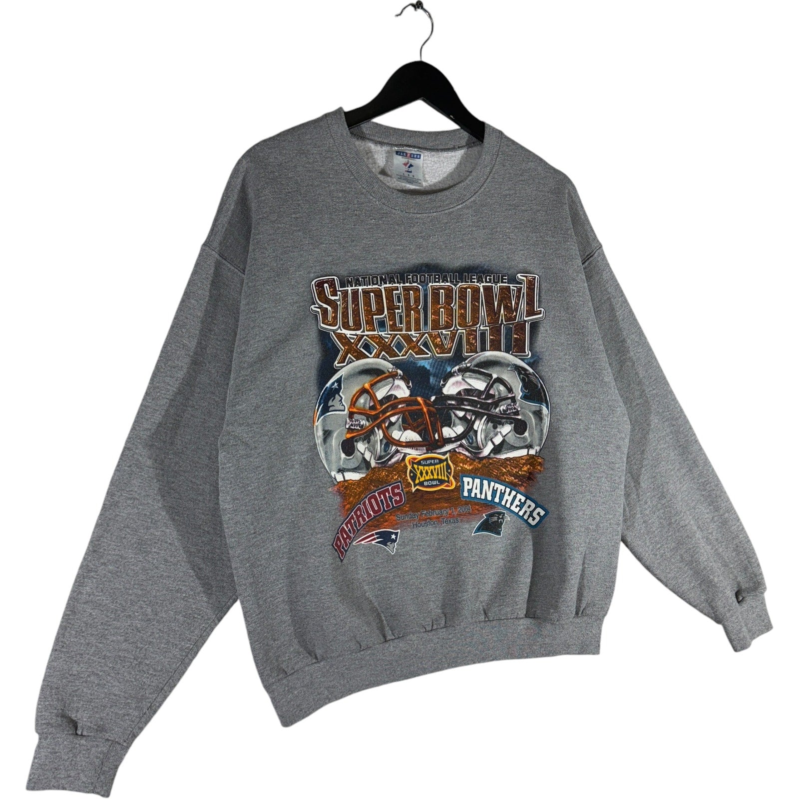 Vintage Panthers vs Patriots Superbowl Crewneck