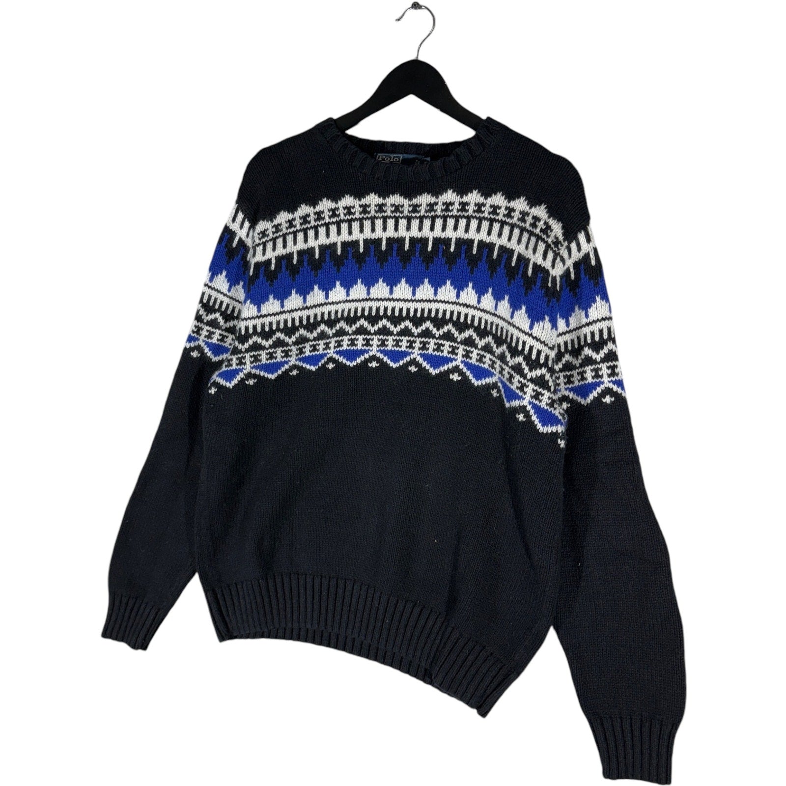 Vintage Polo Ralph Lauren Patterned Knit Sweater 90s