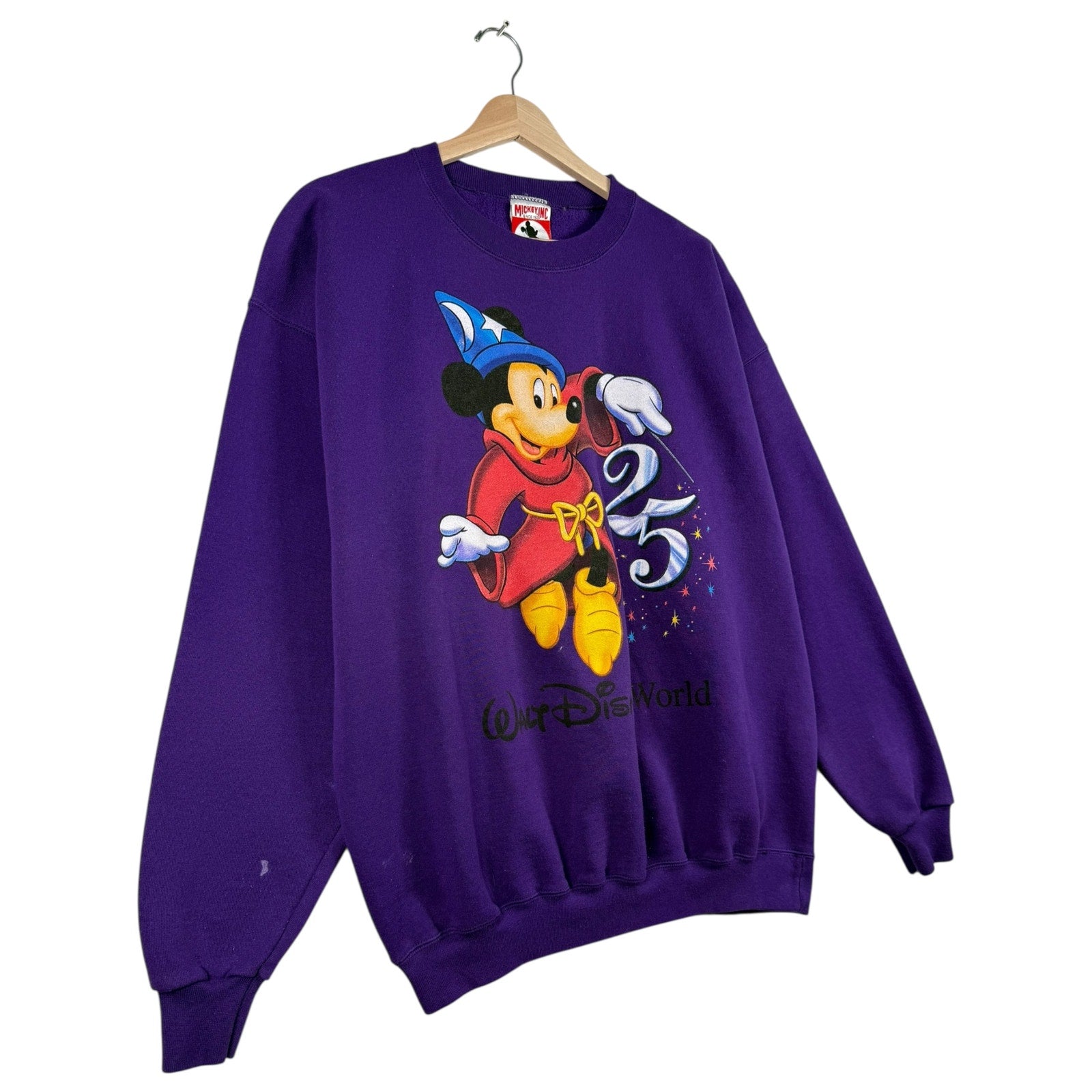 Vintage Walt Disney World Wizard Mickey Mouse Crewneck