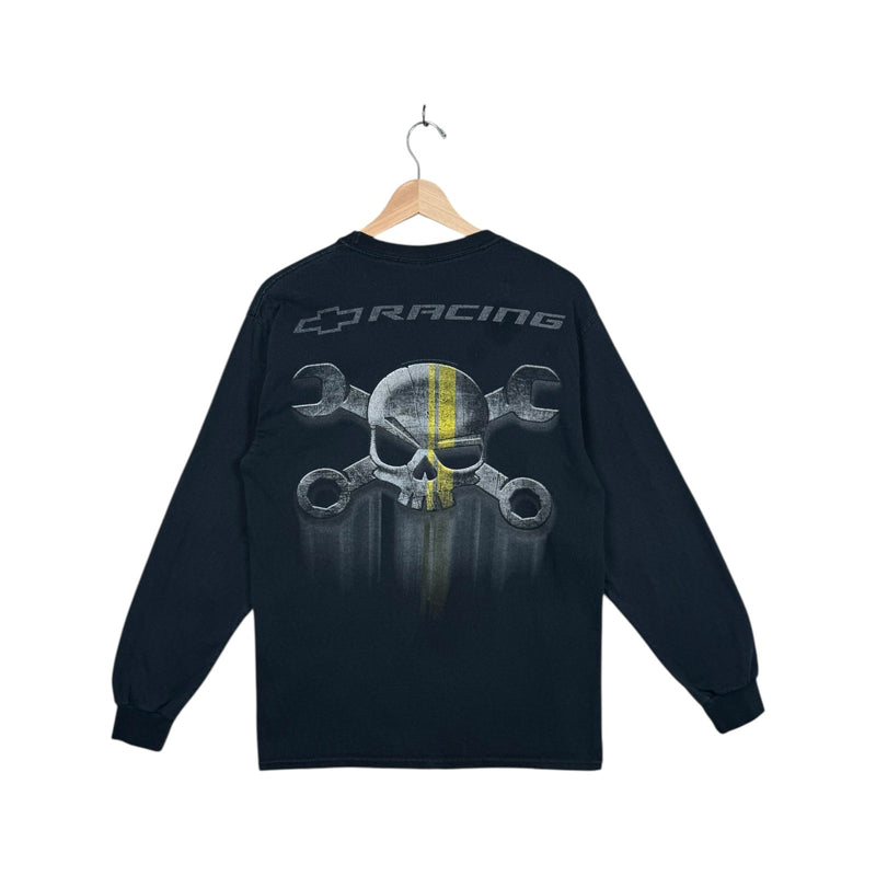 Vintage Racing Skull Wrench Graphic Long Sleeve