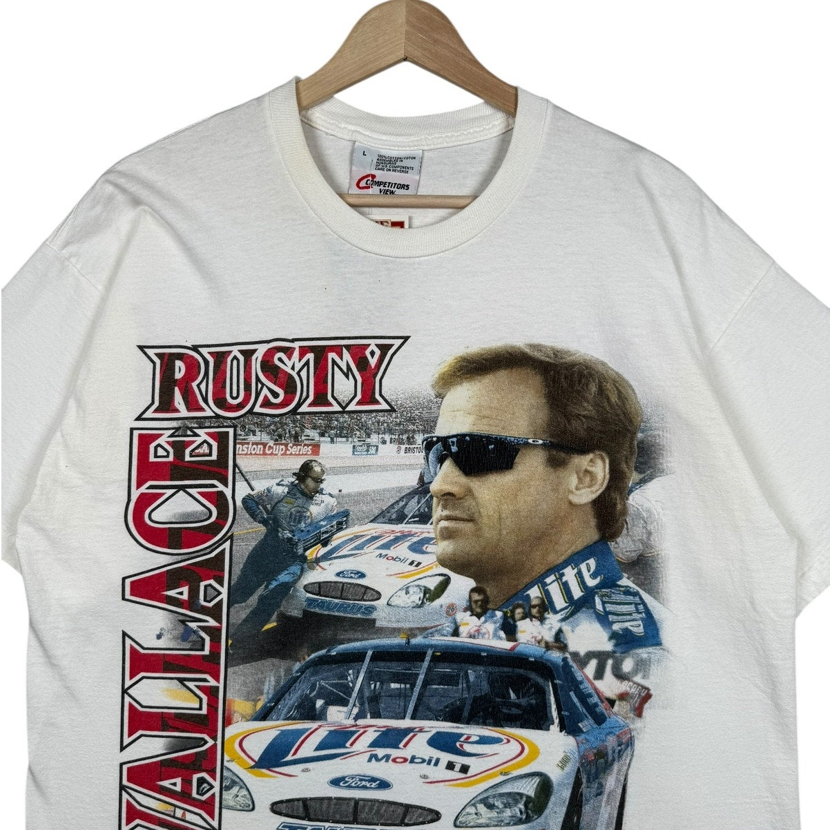 Vintage Rusty Wallace Schedule NASCAR 2000 T-Shirt