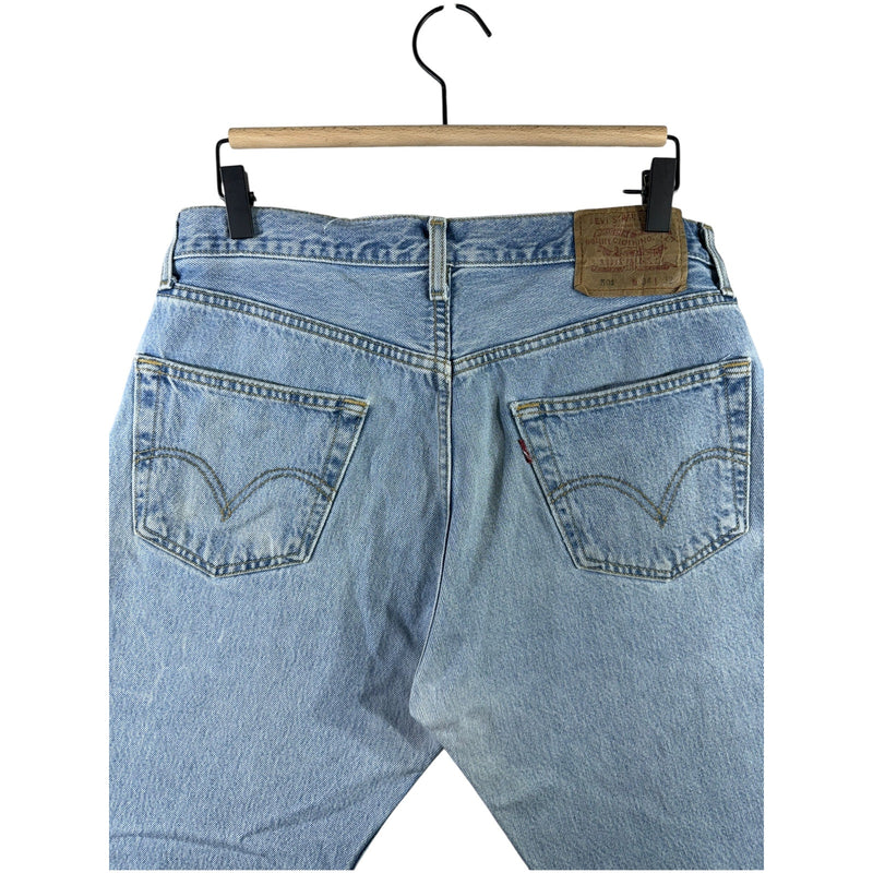 Vintage Levi's 501 Denim Raw Hem Cut Off Shorts 34