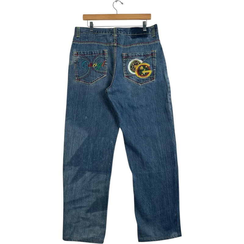 Vintage Coogi Embroidered Straight Leg Denim Jeans 34x30