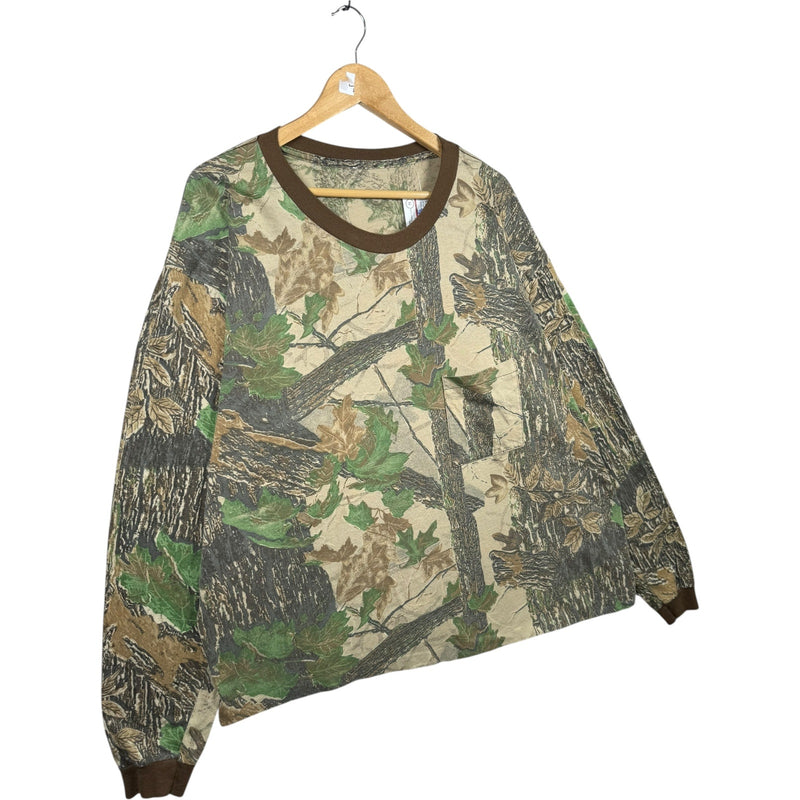 Vintage Camo Leaf Over All Graphic Crewneck