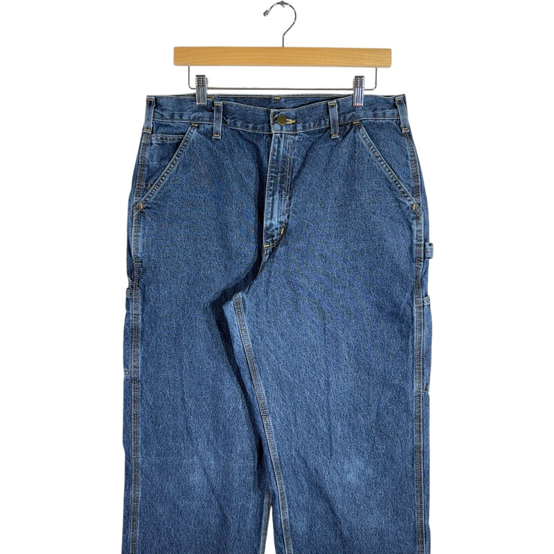 Vintage Carhartt Loose Fit Denim Carpenter Pants 34x32