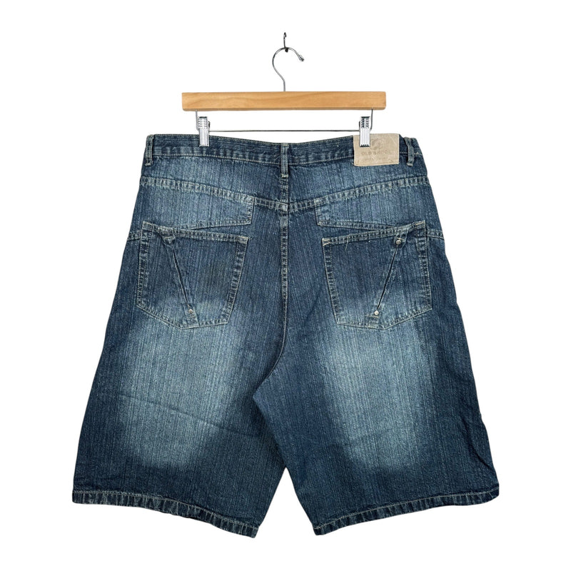 Vintage Washed Straight Leg Bermuda Denim Shorts 40