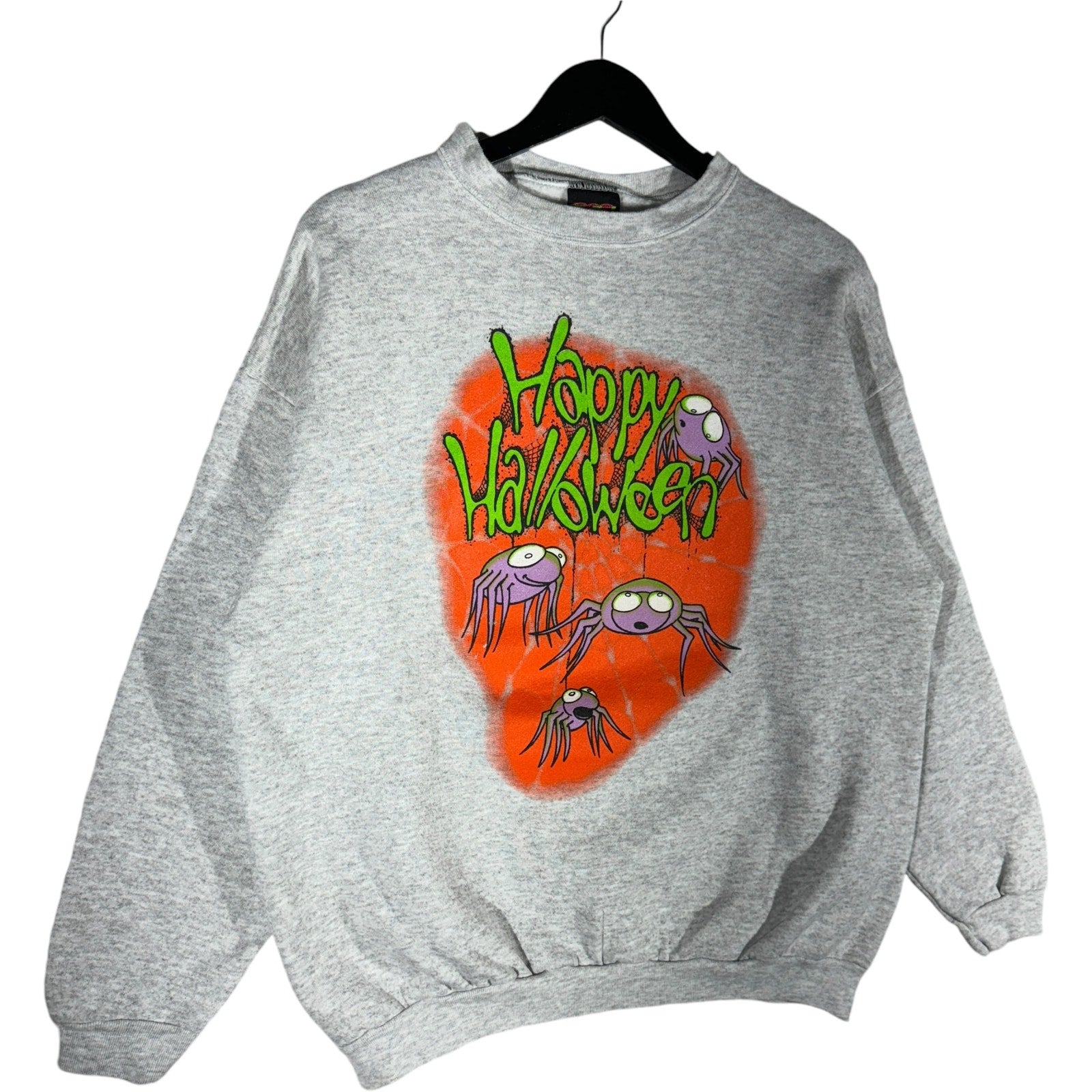 Vintage Happy Halloween Spider Crewneck