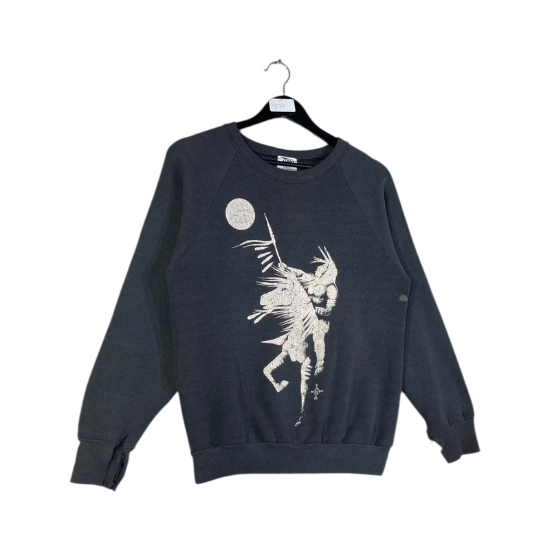Vintage Graphic Print Pullover Long Sleeve