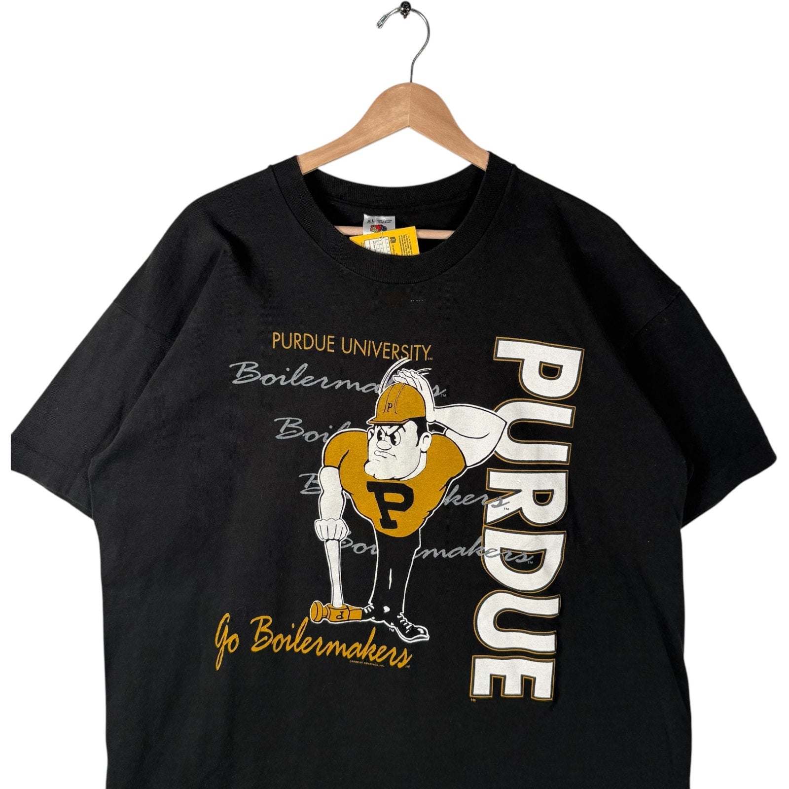 Vintage Purdue University Boilermakers Large Mascot Tee