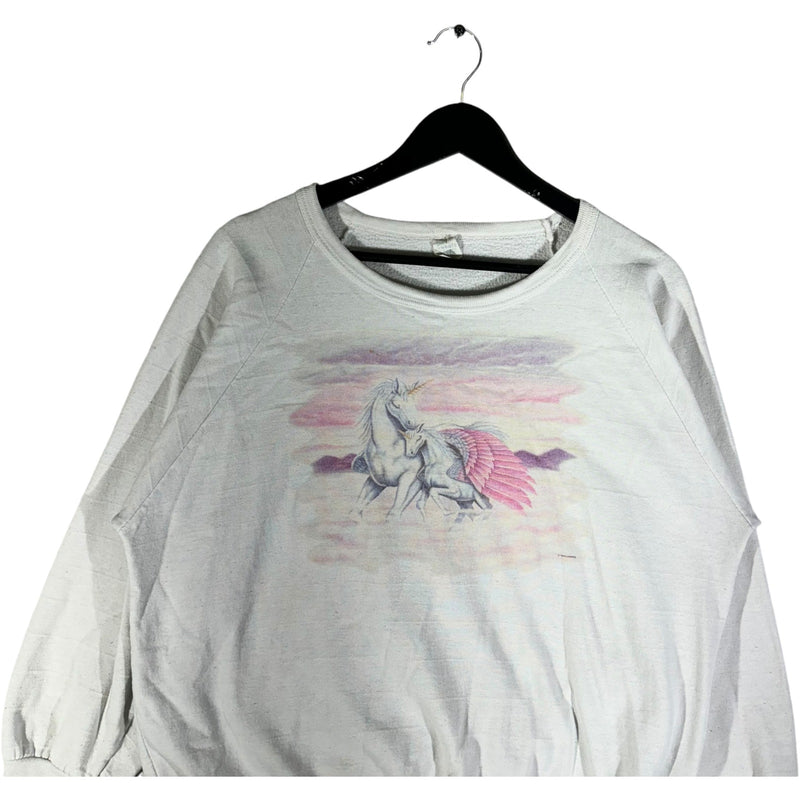 Vintage Pegasus Unicorn Fantasy Art Crewneck