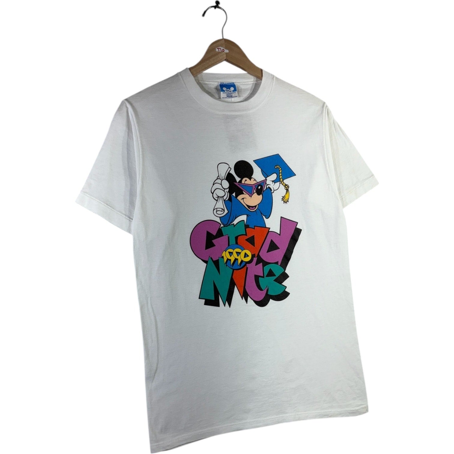 Vintage Disney Mickey Grad Nite 1990 Graphic T-Shirt