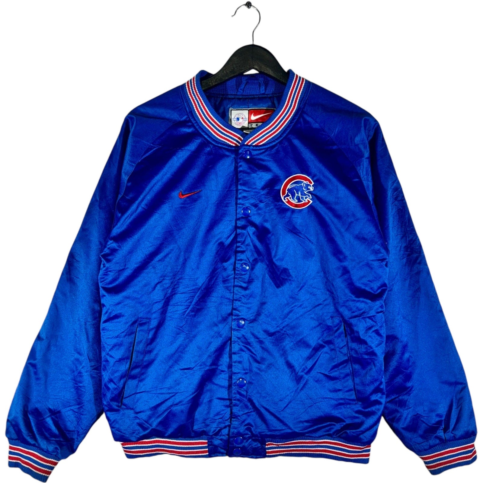 Vintage Nike Chicago Cubs MLB Satin Bomber Jacket