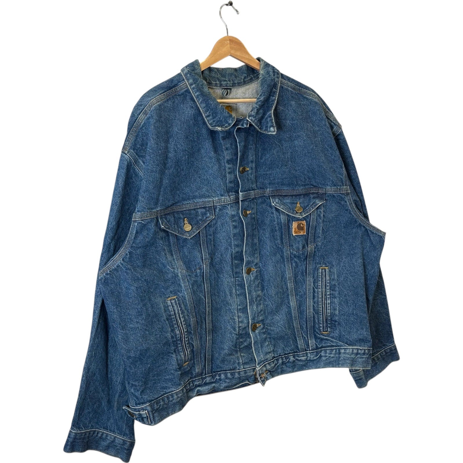 Vintage Carhartt J12 DST Button Up Denim Jacket