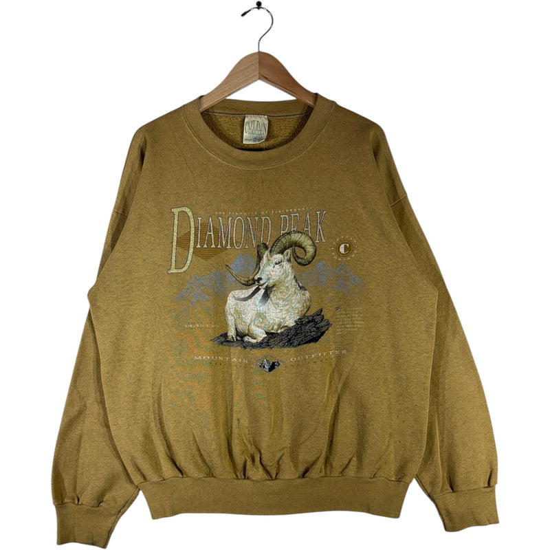 Vintage Diamond Peak Mountain Goat Graphic Crewneck Medium