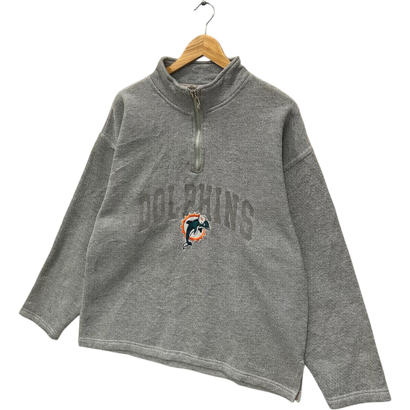 Vintage Pro Player Miami Dolphins Spellout 1/4 Zip Crewneck