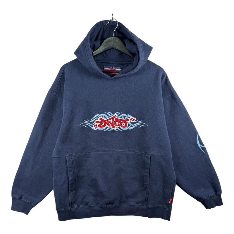 Vintage JNCO Graffiti Logo Tribal Embroidered Hoodie