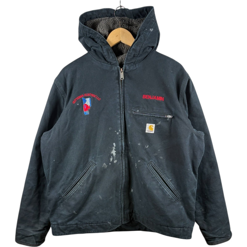 Vintage Carhartt Distressed Full Zip Hooded Workwear Jacket