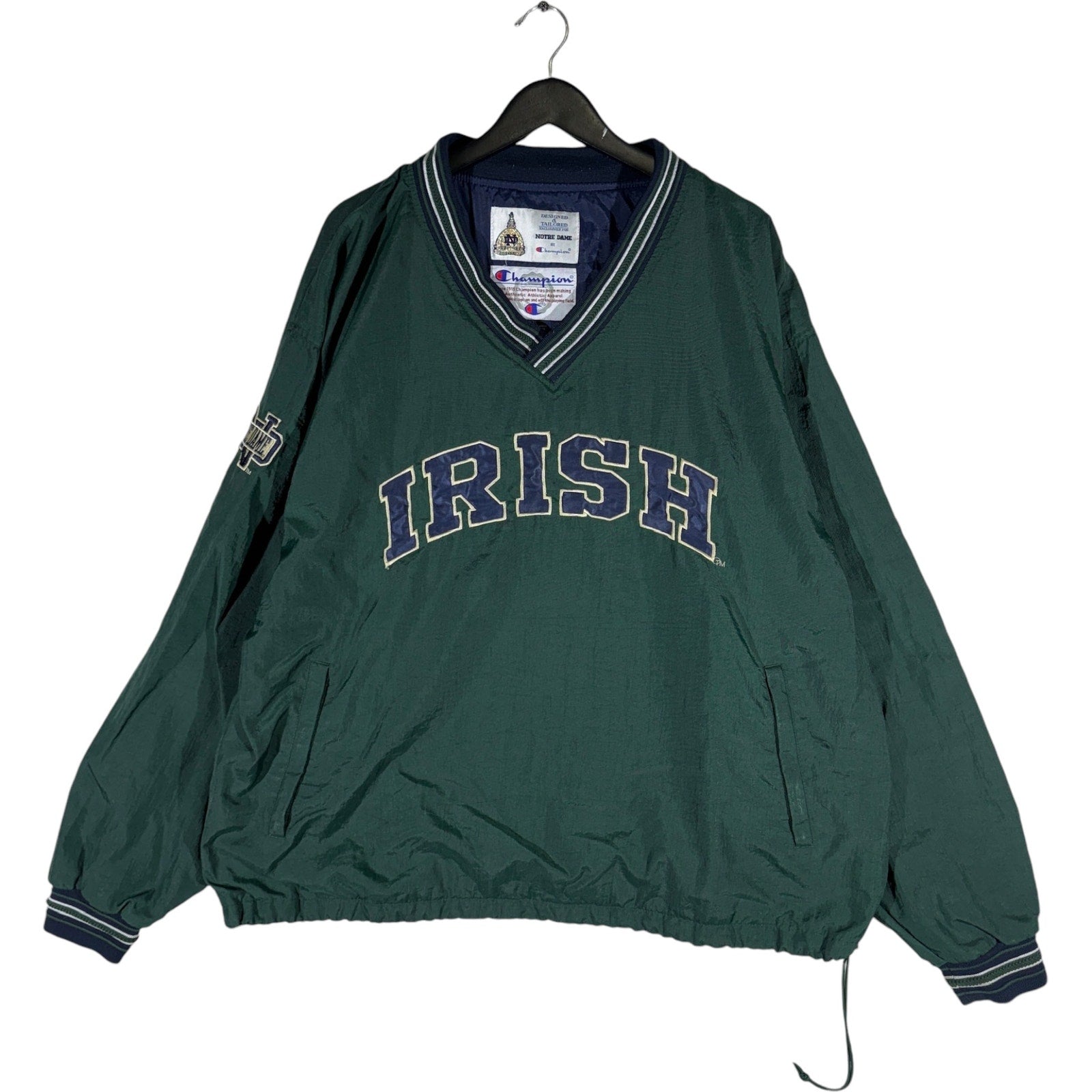 Vintage Notre Dame Fighting Irish Pullover Light Jacket