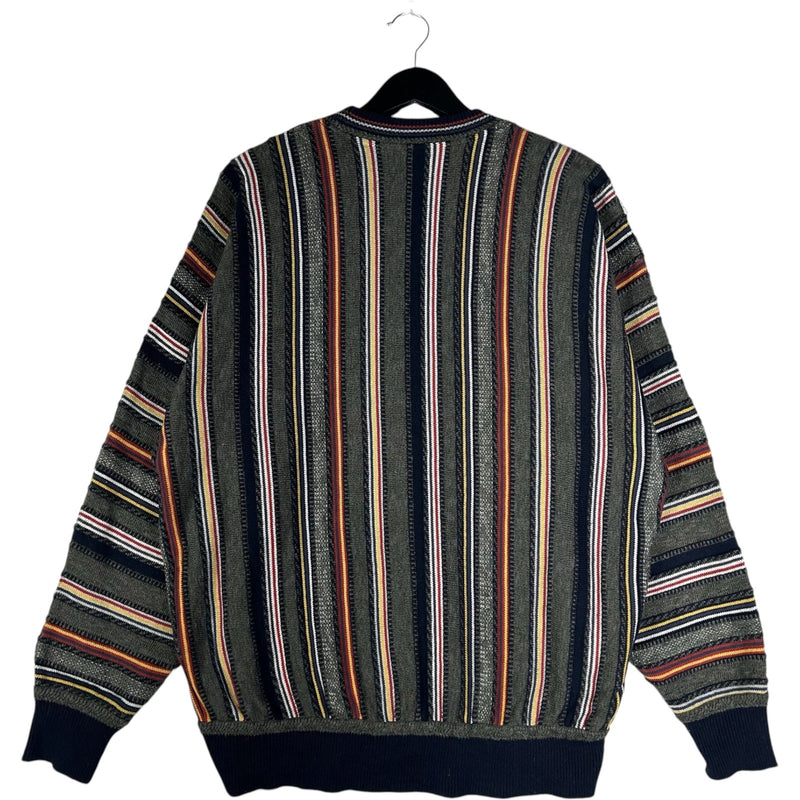 Vintage Carlo Colucci Striped 3D Knit Sweater