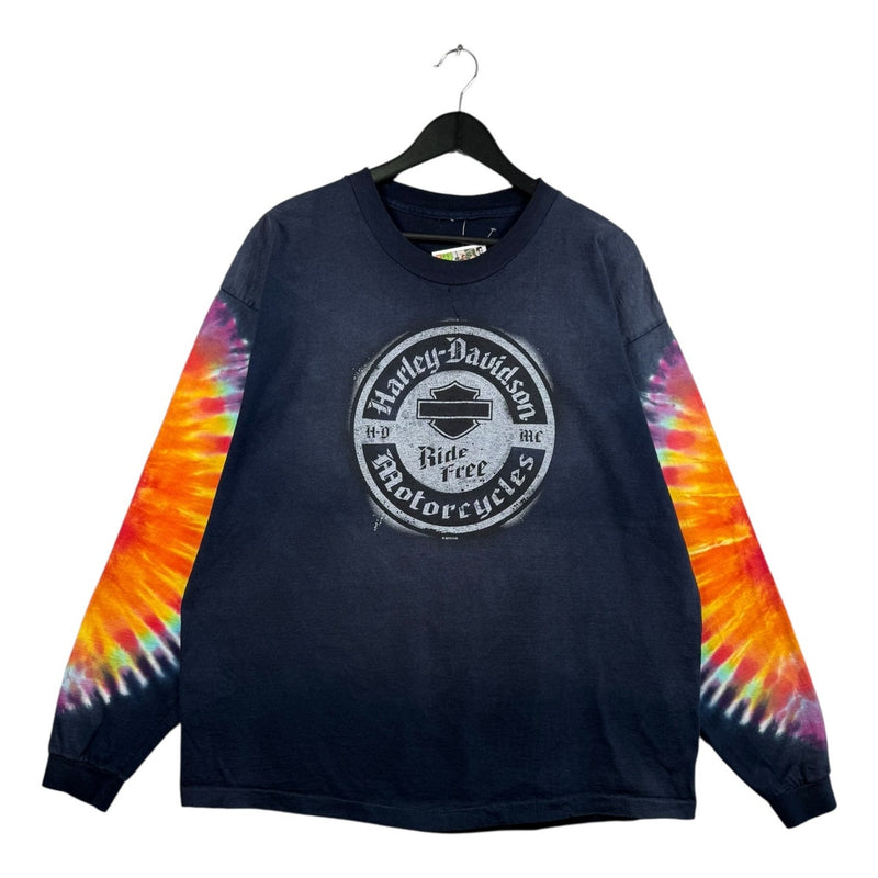 Vintage Harley Davidson Tie Dye Smoky Mountain Tennessee Long Sleeve Shirt