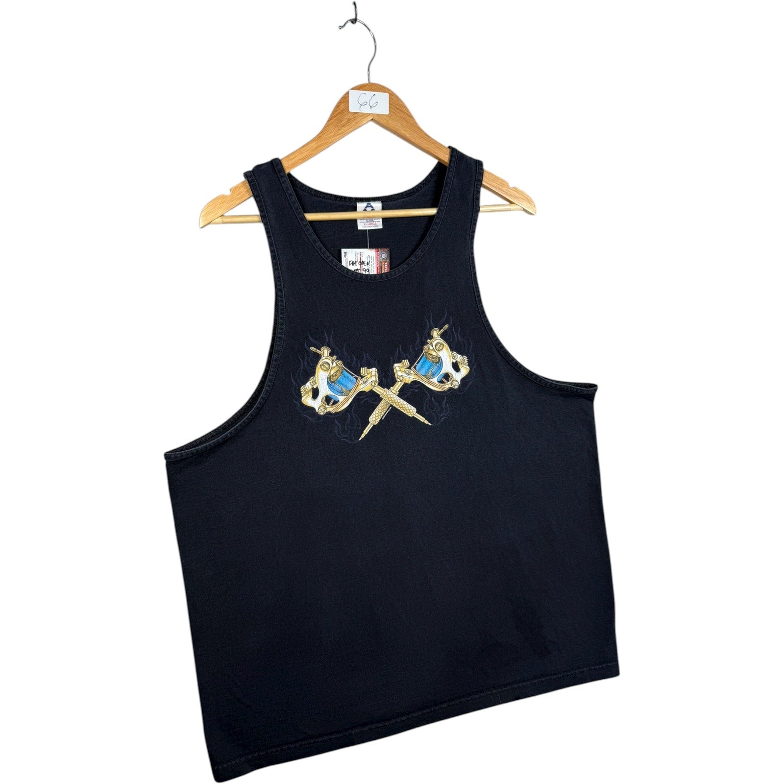 Vintage Crossed Battle Axes Flames Tank Top