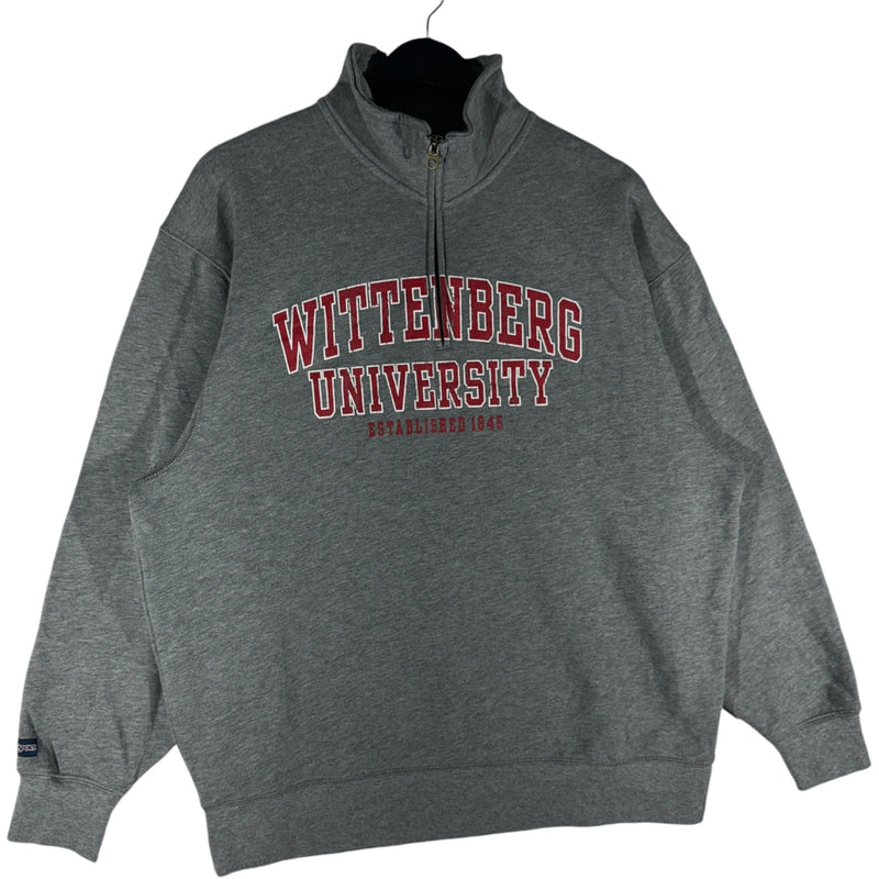 Vintage WittenBerg University Spellout 1/4 Zip Sweatshirt