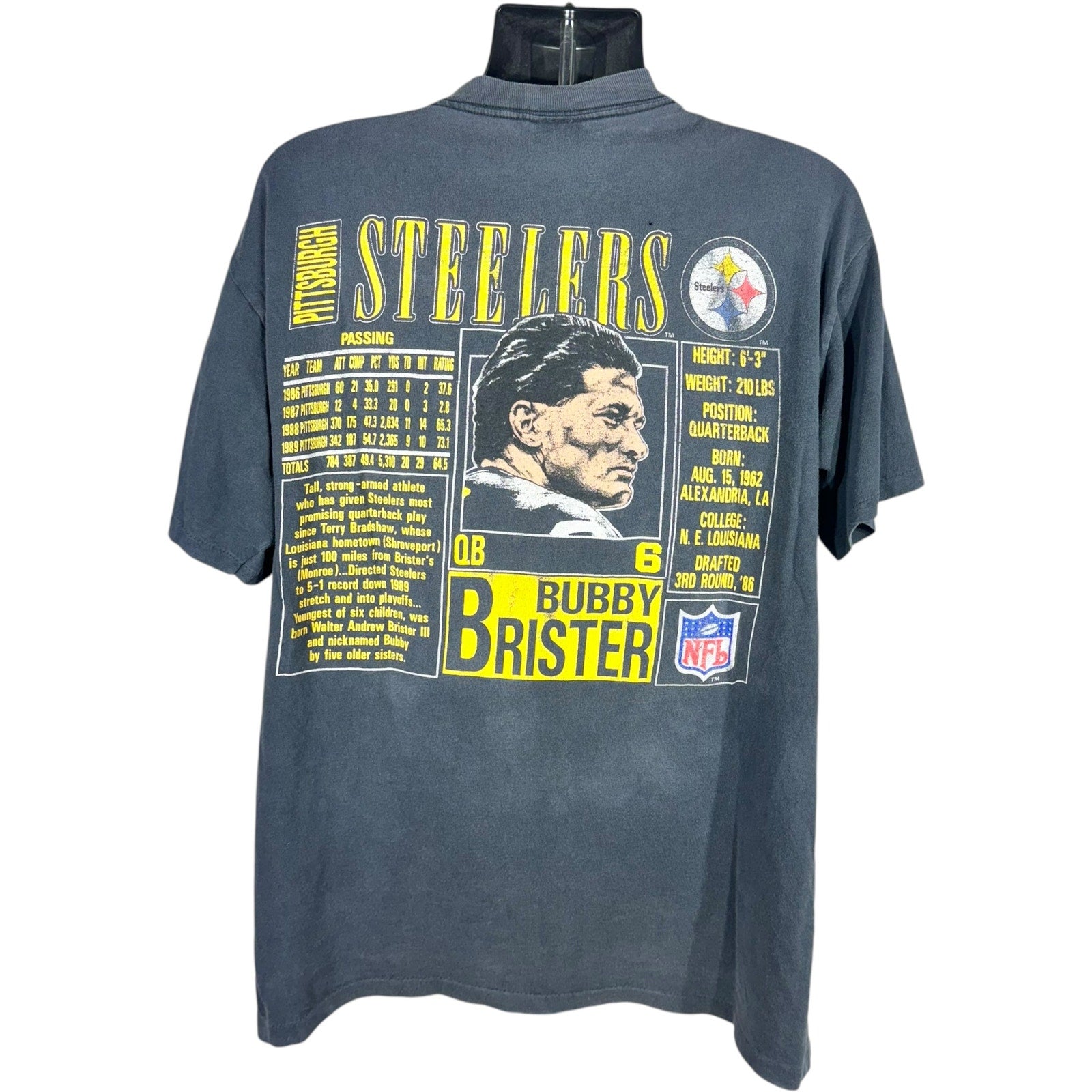 Vintage Nutmeg Pittsburgh Steelers Bubby Brister Tee