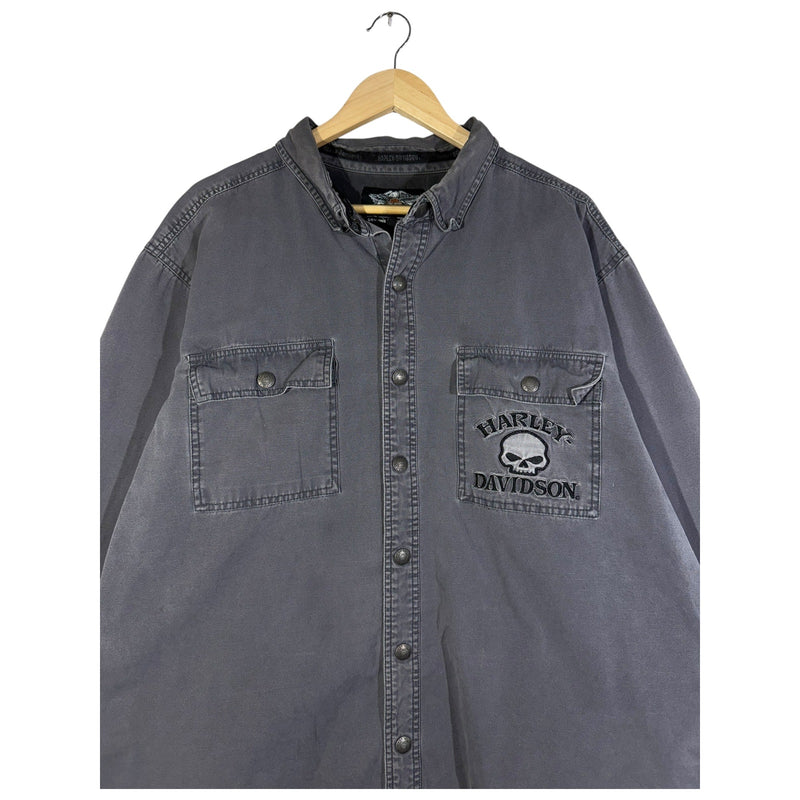 Vintage Harley Davidson Motorcycle Biker Denim Jacket
