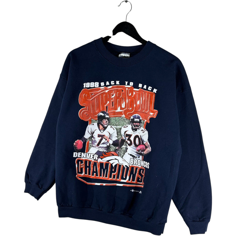 Vintage Denver Broncos Back To Back Champions NFL Crewneck