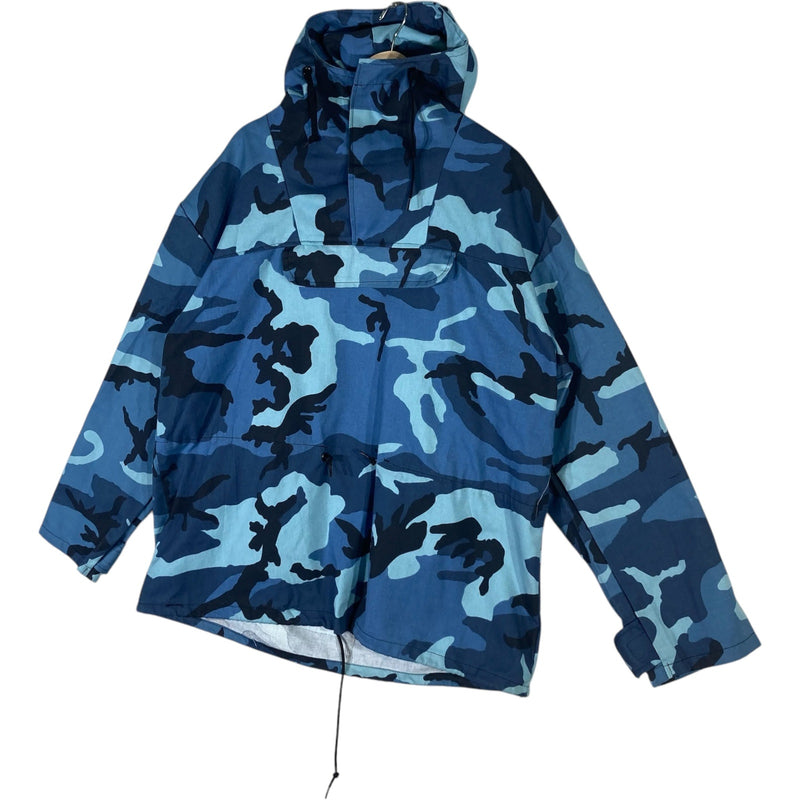 Vintage Camouflage Hooded Military Smock