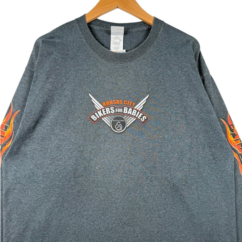 Vintage Bikers for Babies Flame Long Sleeve