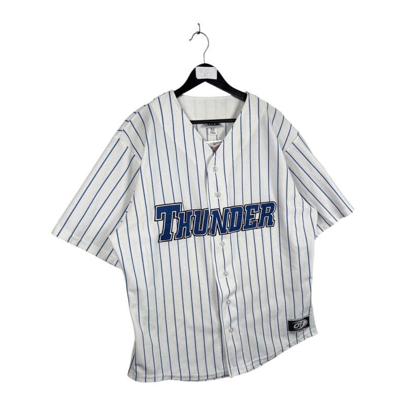 Vintage Thunder Pinstripe Baseball Button Up Jersey
