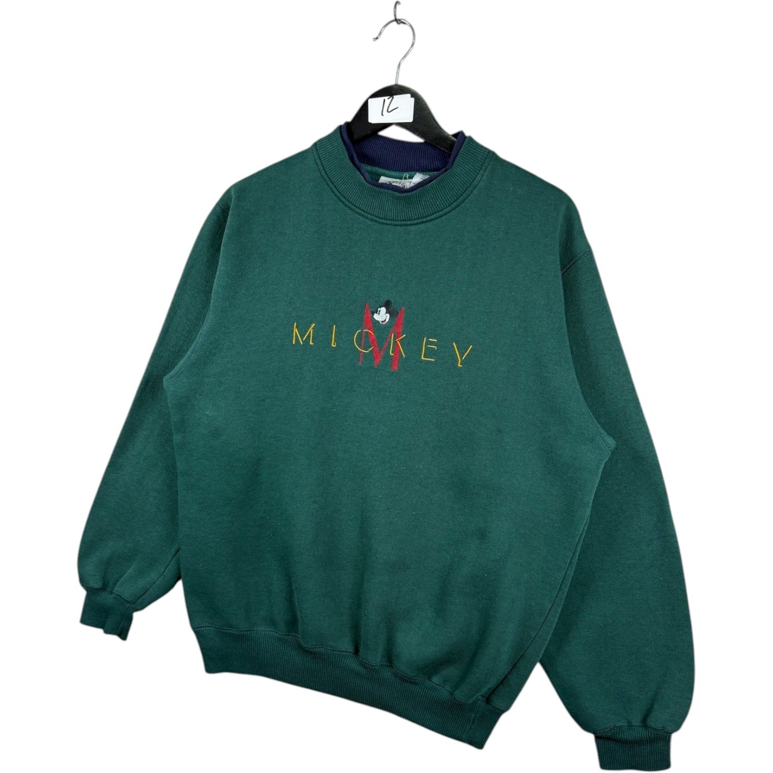 Vintage Disney Embroidered Mickey Mouse Crewneck