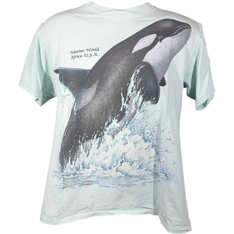 Vintage Marine World Africa Killer Whale Souvenir Nature Tee