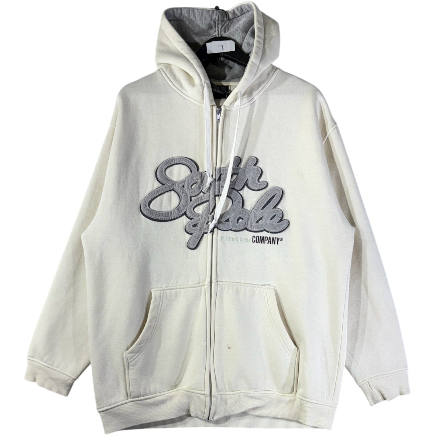 Vintage South Pole Embroidered Logo Full Zip Hoodie