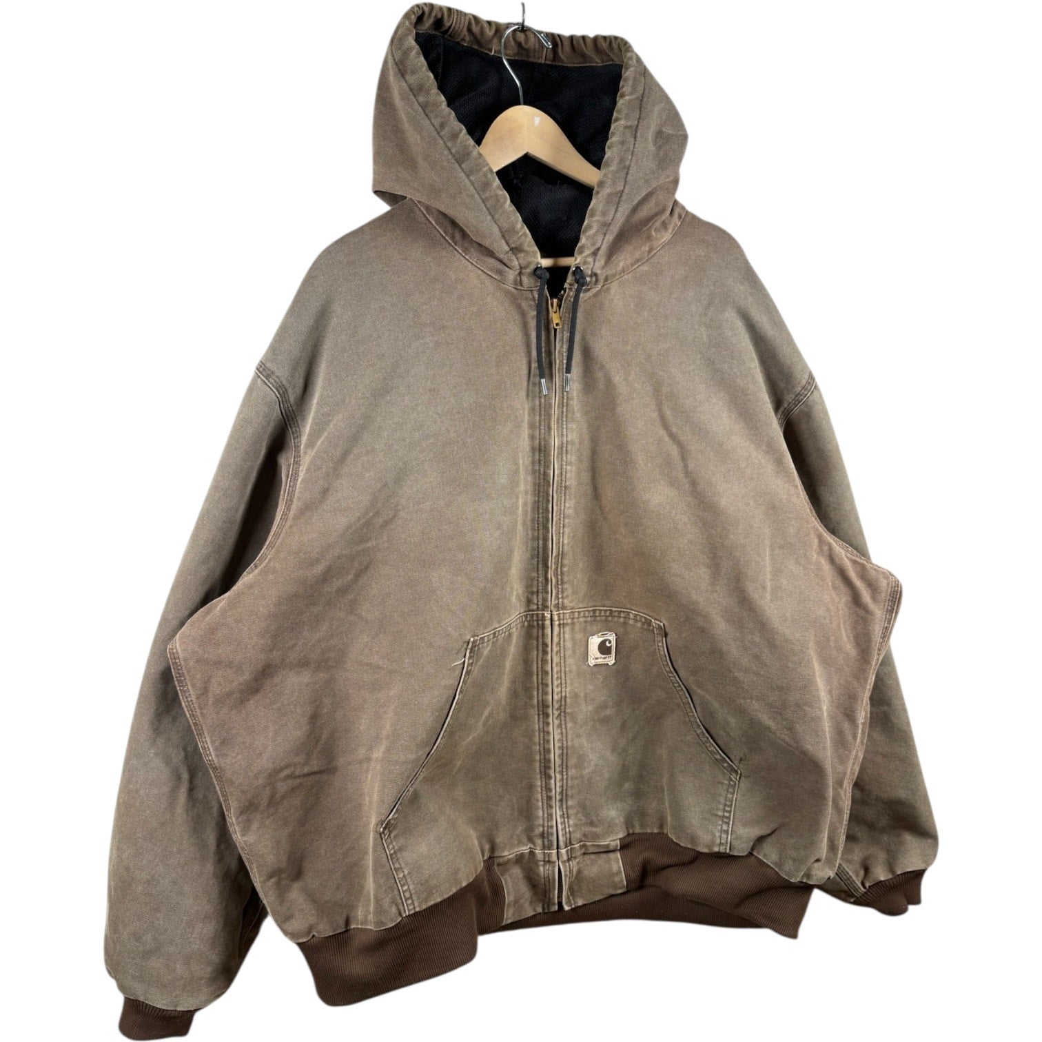 Vintage Carhartt Thermal Lined Sandstone Hoodie Full Zip Jacket