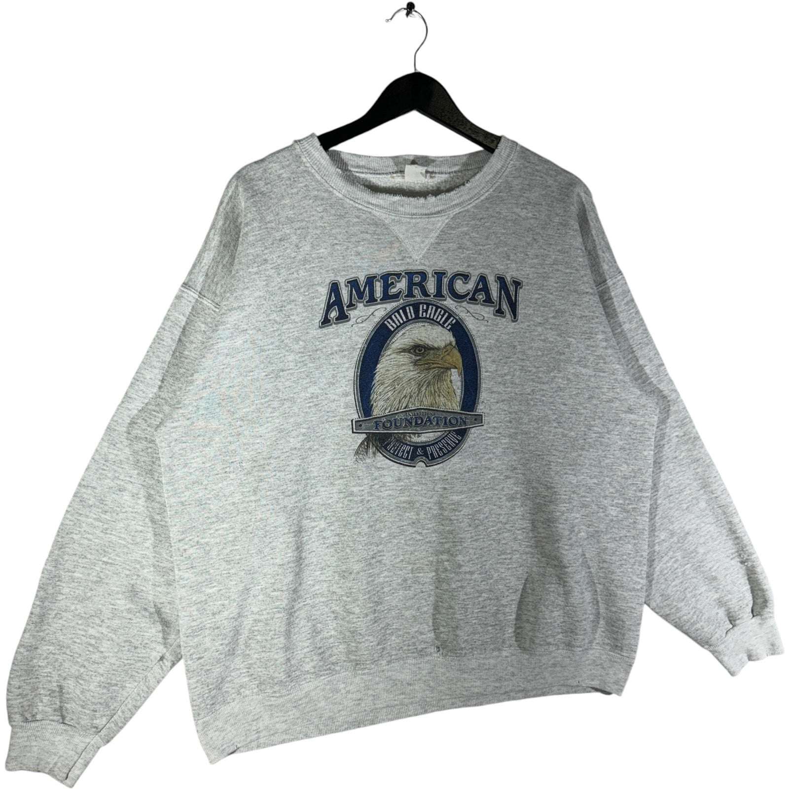 Vintage Patriotic Bald Eagle American Crewneck