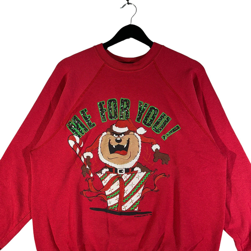 Vintage Tasmanian Devil "Me For You!" Christmas Crewneck