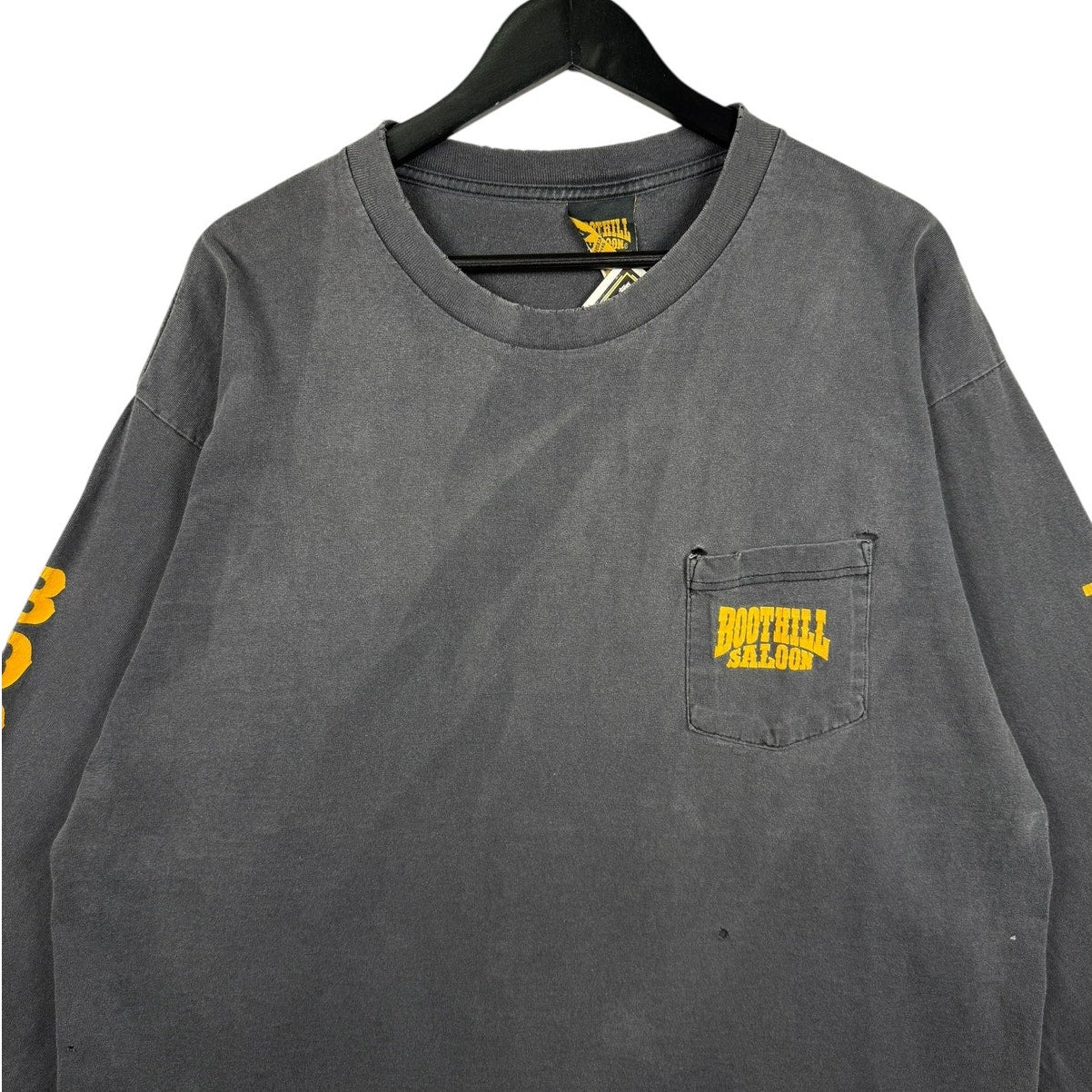 Vintage Boot Hill Saloon Pocket Eagle Graphic Long Sleeve