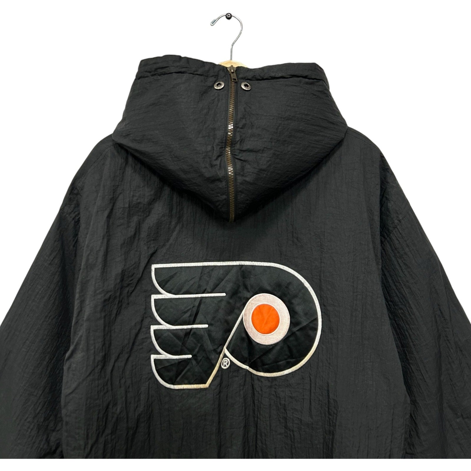 Vintage Philadelphia Flyers Logo NHL Puffer Jacket