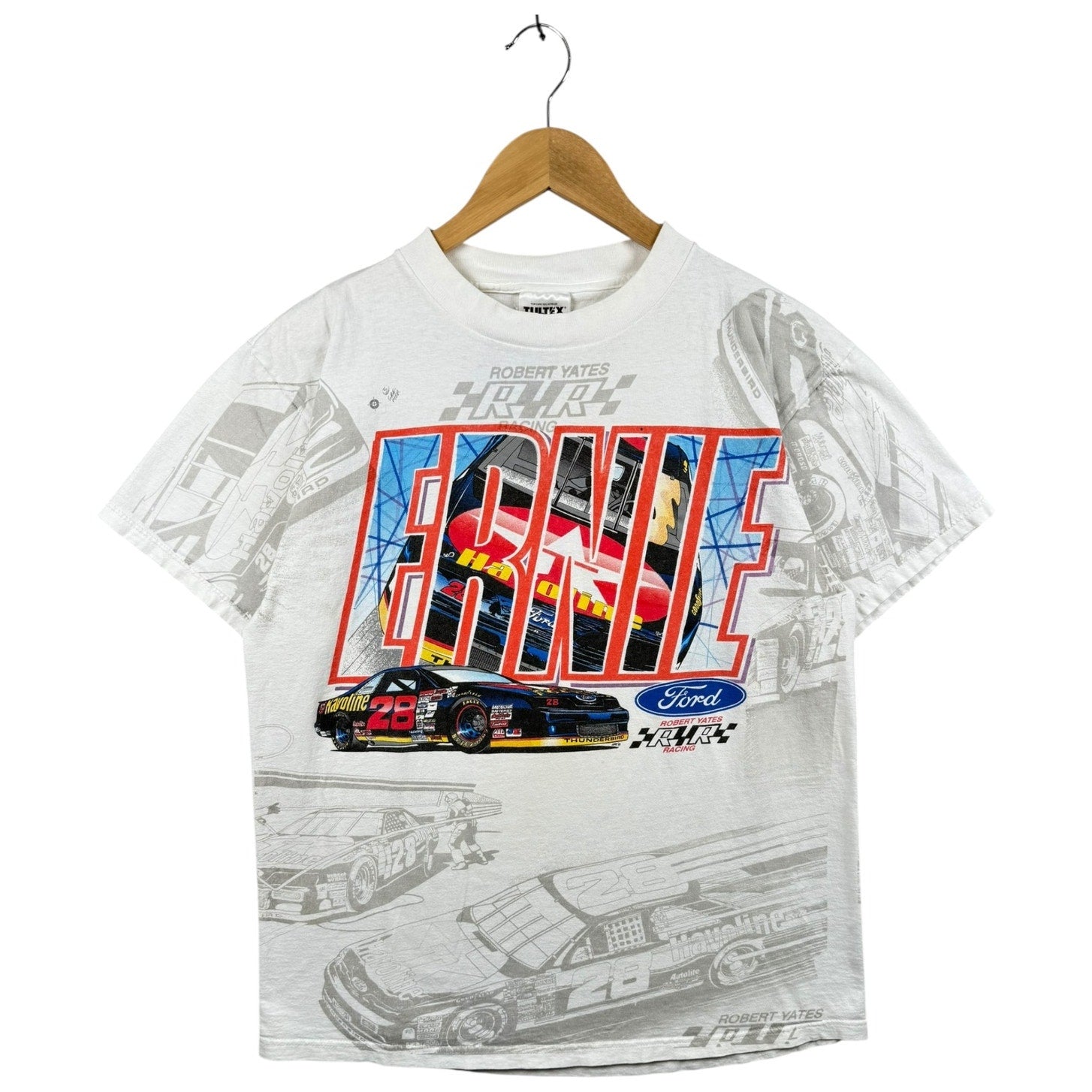 Vintage Ernie Irvan #28 Graphic NASCAR T-Shirt