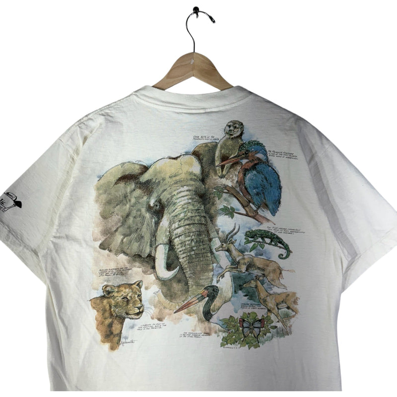 Vintage "African Field Studies" Exotic Animals Nature Tee 90s