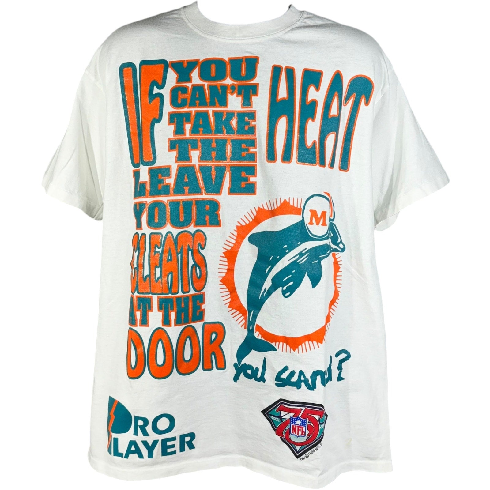 Vintage Pro Player "You Scared?" Miami Dolphins NFL Tee