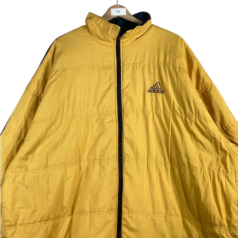 Vintage Adidas Back Logo Full Zip Puffer Track Jacket