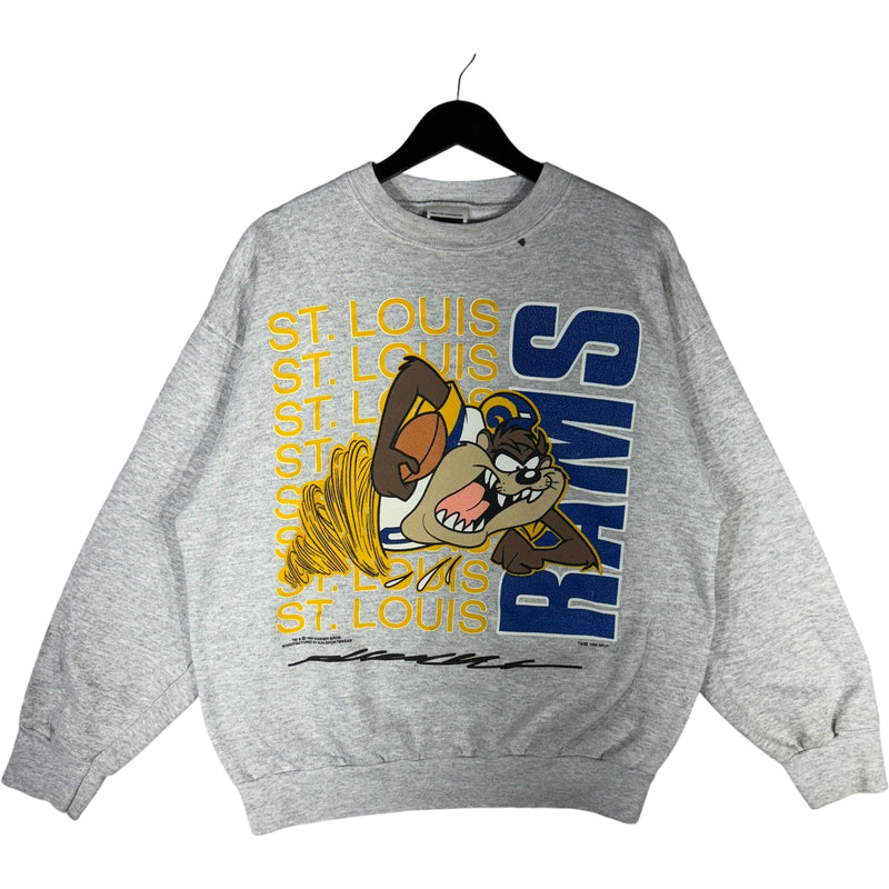 Vintage St. Louis Rams Taz Looney Tunes Crewneck